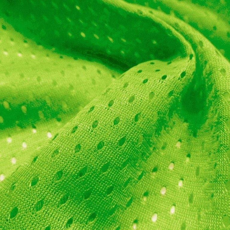 Neon Green Football Mesh Jersey Fabric - Athletic Sports Mesh Fabrics