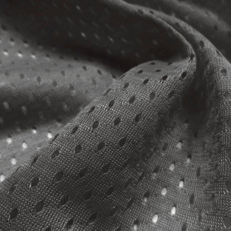 Dark Charcoal Football Mesh Jersey Fabric - Athletic Sports Mesh Fabrics