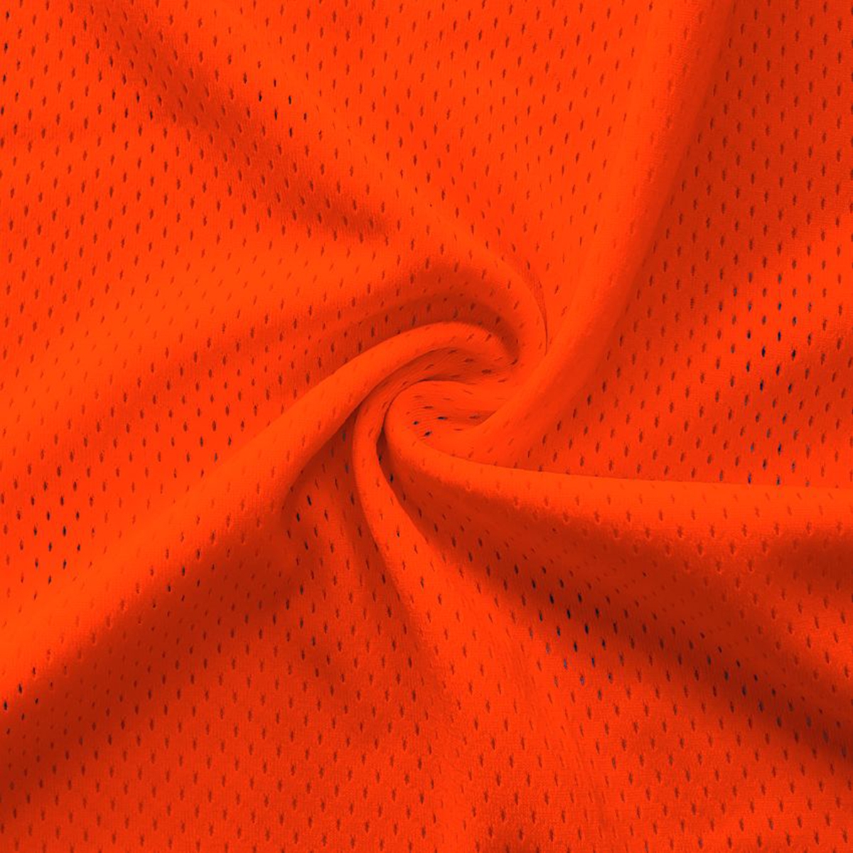 Neon Orange Pro Mesh Heavy Jersey Fabric - Athletic Sports Mesh
