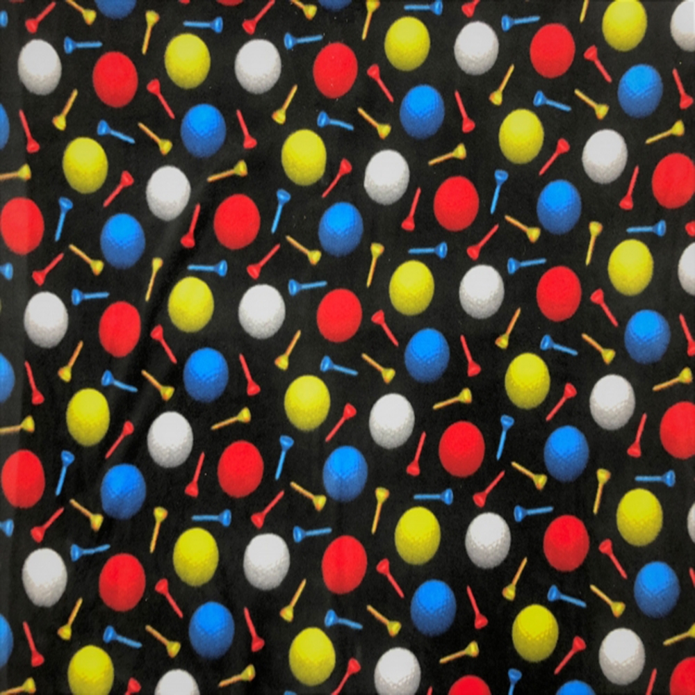 Golf Balls Allover Fleece Fabric - Clearance Fleece Fabric by the Yard