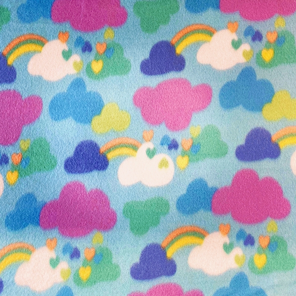 Cloudy Sky Blue Fleece Fabric
