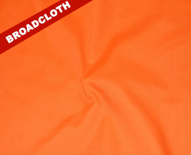 Orange Polyester Cotton Broadcloth Fabric - Polyester Blend Cotton  Broadcloth Fabric By The Yard