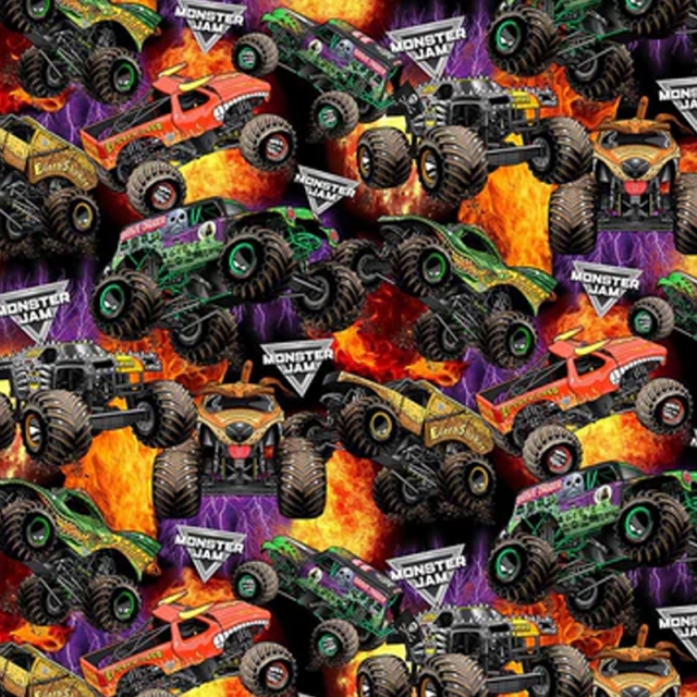 Monster Jam Fleece Fabric