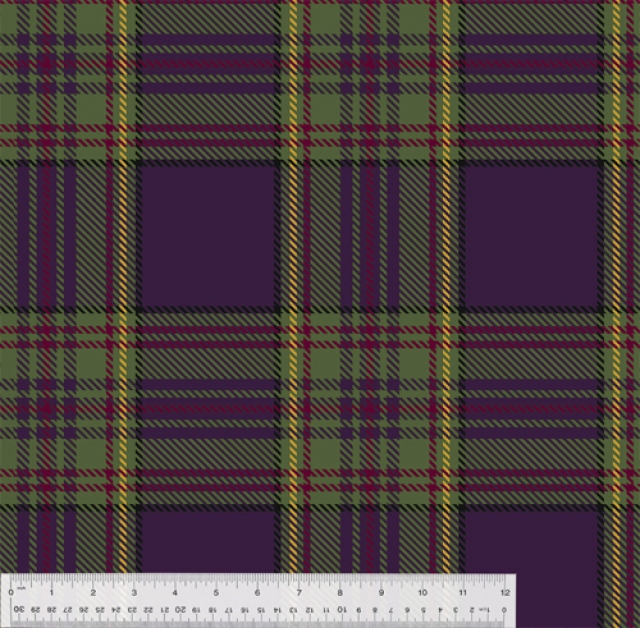 OLIVE Stewart Plaid Fleece Fabric