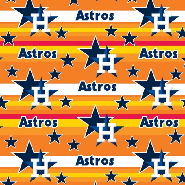 Houston Astros Retro Fleece Fabric - MLB Fleece Fabric By The Yard