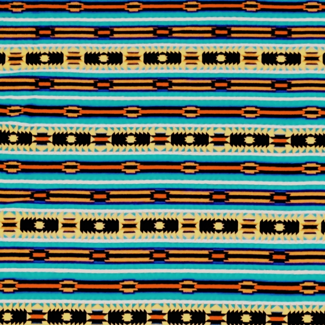 TURQUOISE Crimson Arrow Native American Fleece Fabric
