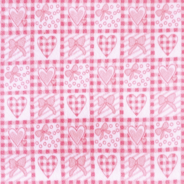 Hearts & Bows Fleece Fabric