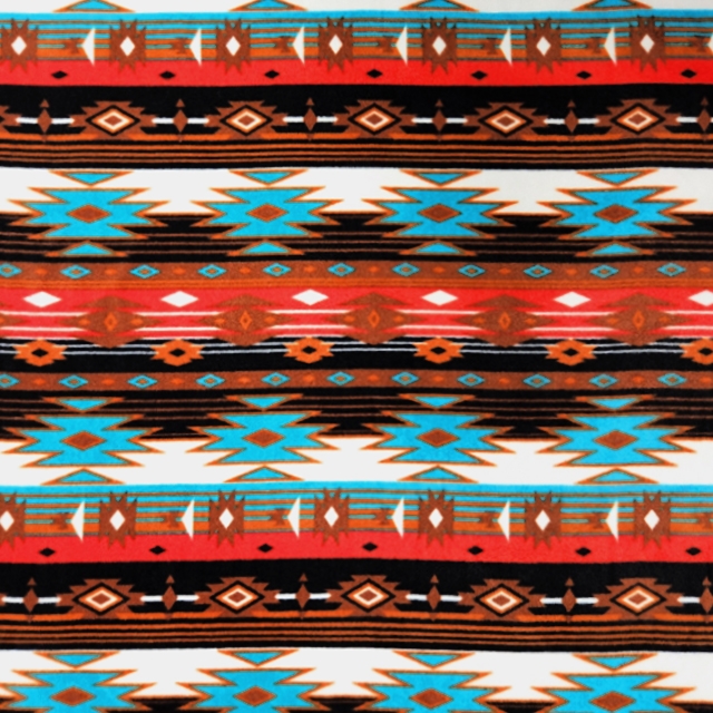 BROWN Rudy Native American Fleece Fabric