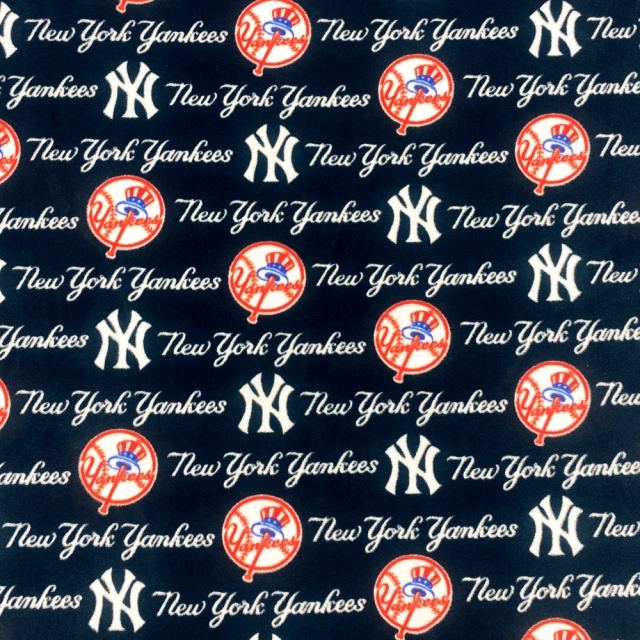 New York Yankees Allovers MLB Fleece Fabric