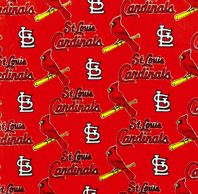 St. Louis Cardinals Plaid Fleece Fabric - MLB Fleece Fabric By The