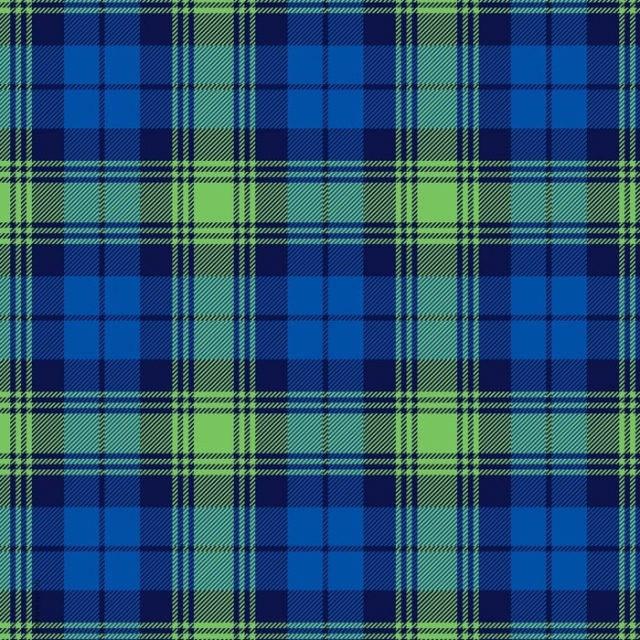 Plaid Allover Navy Fleece Fabric