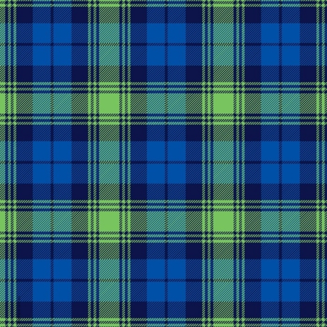 Plaid Allover Navy Fleece Fabric