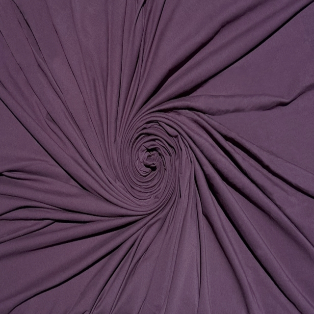 Plum Cotton Spandex Jersey Fabric