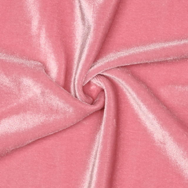 Click to view full size Mauve Stretch Velvet Fabric