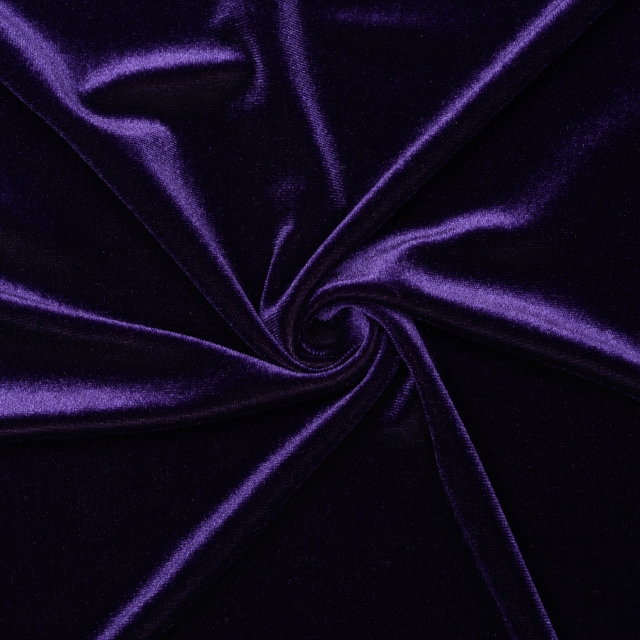 Click to view full size Purple Stretch Velvet Fabric
