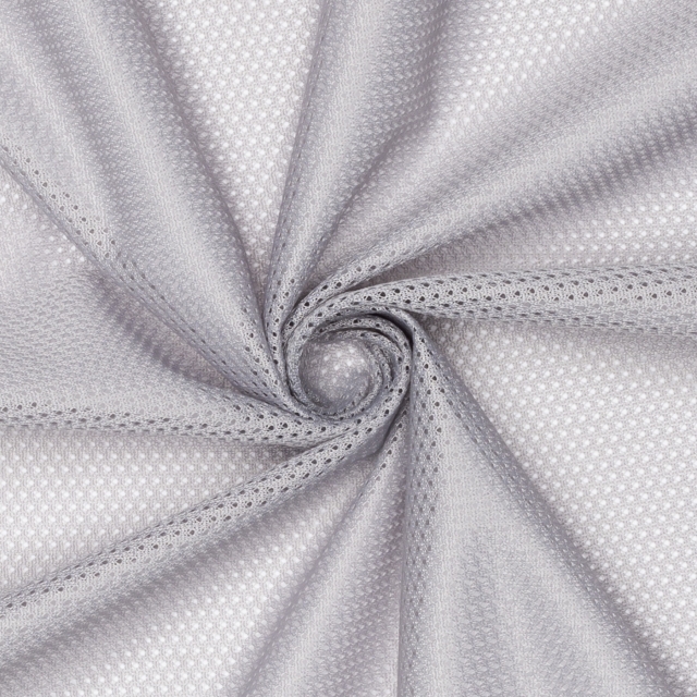 Silver Micro Mesh Jersey Fabric