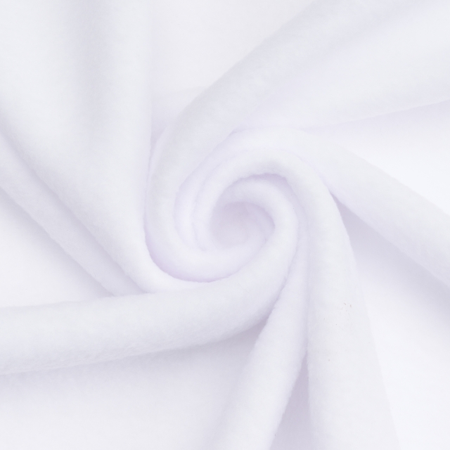 White Solid Fleece Fabric