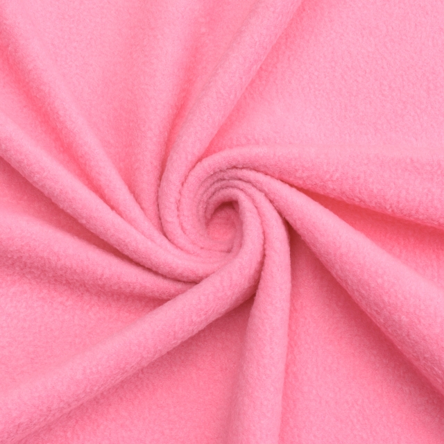 Bubble Gum Pink Solid Fleece Fabric