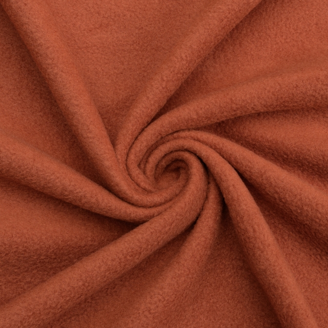 Rust Solid Fleece Fabric