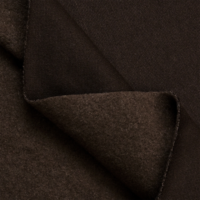 Brown Polyester Sweatshirt Fleece Fabric