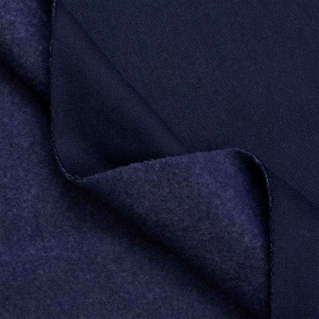 Navy Polyester Sweatshirt Fleece Fabric