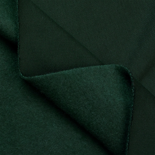 Hunter Green Polyester Sweatshirt Fleece Fabric