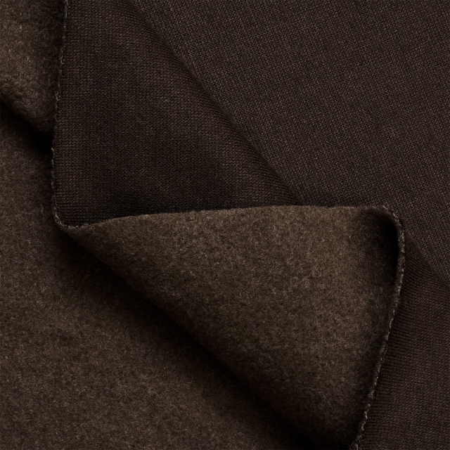 Brown Polyester Sweatshirt Fleece Fabric