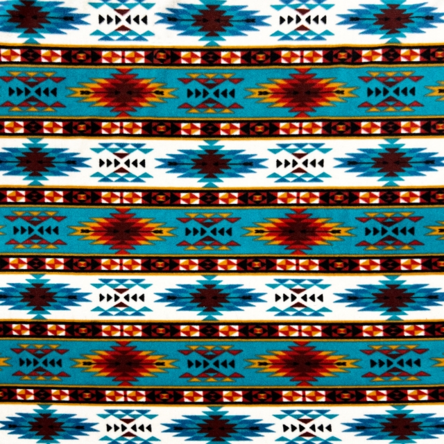 Tribal Stripe Native American Fleece Fabric
