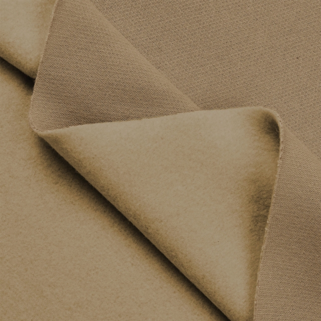 Khaki Polyester Sweatshirt Fleece Fabric
