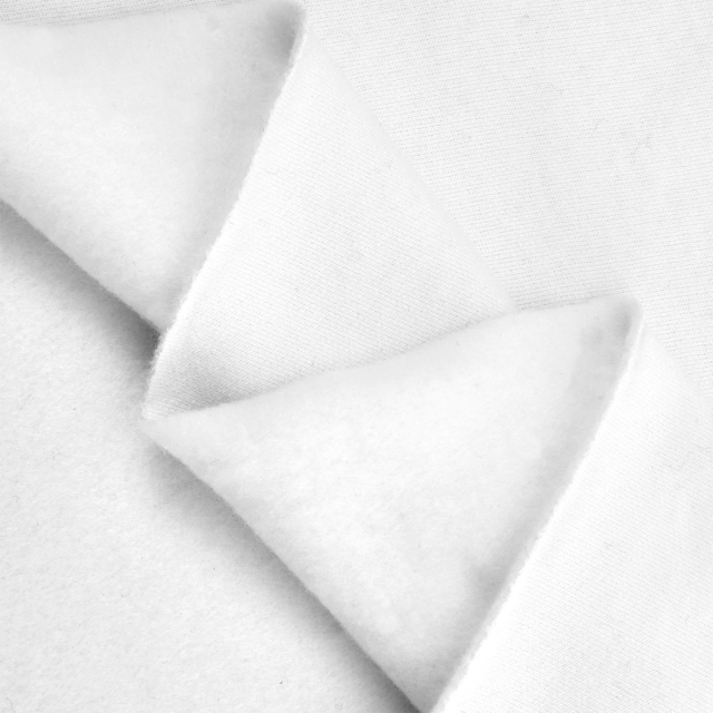 White Cotton Sweatshirt Fleece Fabric