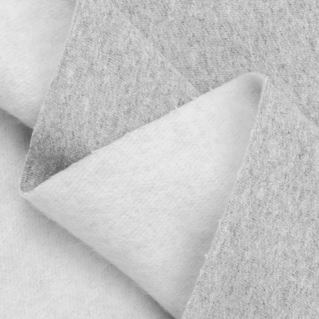 Heather Gray Cotton Sweatshirt Fleece Fabric