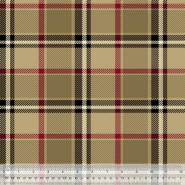 Click to view full size Camel London Plaid Fleece Fabric