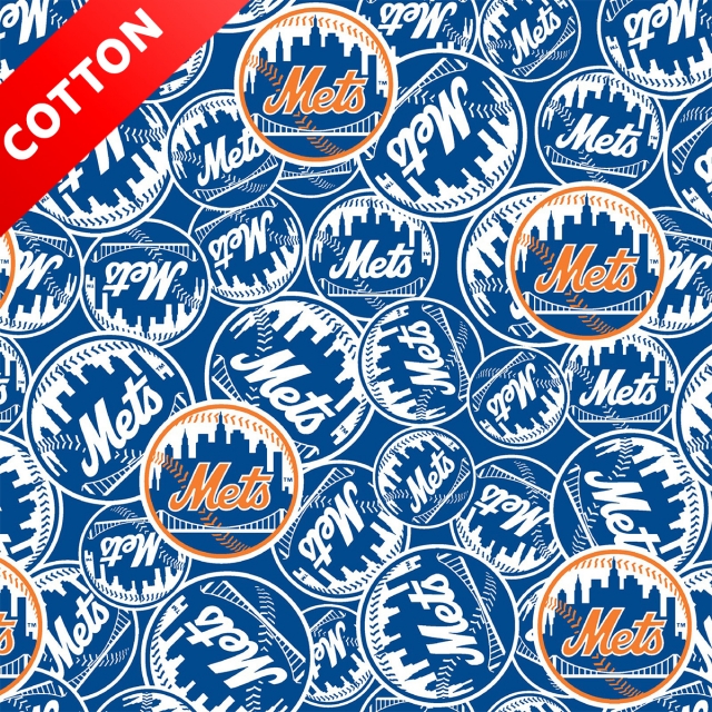 New York Mets MLB Cotton Fabric