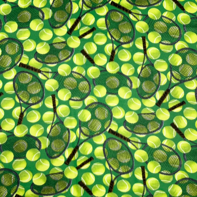 Tennis Allover Fleece Fabric
