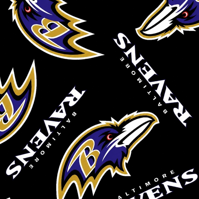 Baltimore Ravens Allover NFL Fleece Fabric
