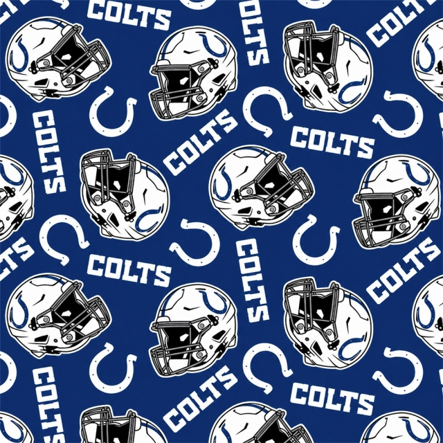 Indianapolis Colts Allovers NFL Fleece Fabric