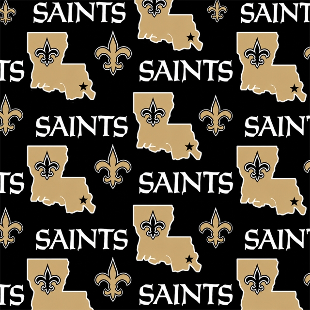 New Orleans Saints Allovers NFL Fleece Fabric