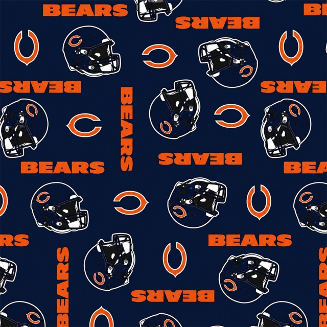 Chicago Bears Allover NFL Fleece Fabric