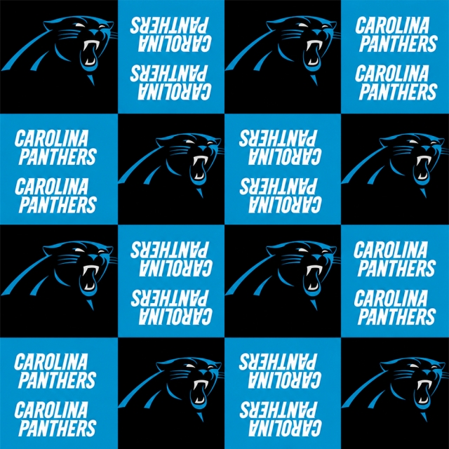 North Carolina Panthers Blocks NFL Fleece Fabric