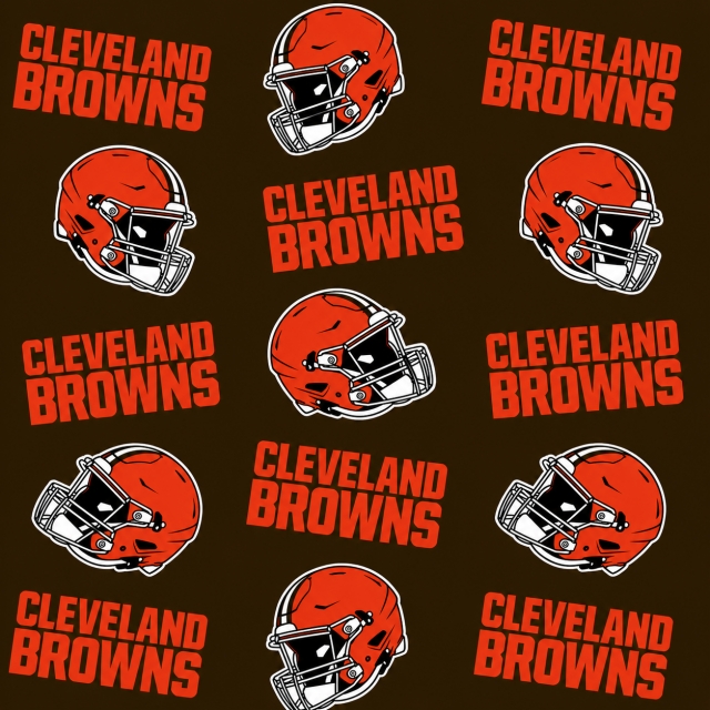Cleveland Browns Allover NFL Fleece Fabric