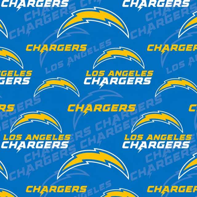 Los Angeles Chargers Allover NFL Fleece Fabric 