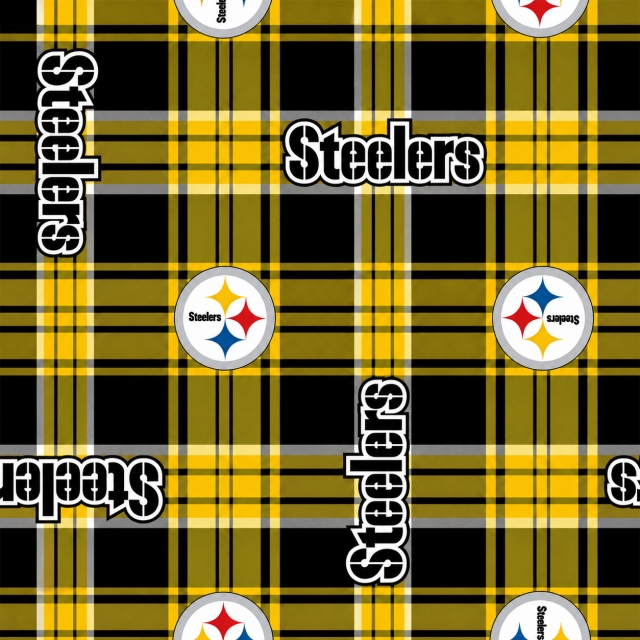 Pittsburgh Steelers Plaids NFL Fleece Fabric
