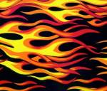 Hot Rod Flames Fleece Fabric