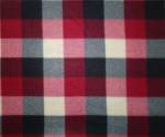 Burgundy & Charcoal Plaid Fleece Fabric