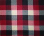 Burgundy & Charcoal Plaid Fleece Fabric