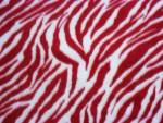 Red Zebras Stripes Fleece Fabric