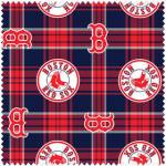 Boston Red Sox Plaid MLB Fleece Fabric