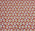 Red Baseballs Fleece Fabric