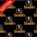 Pittsburgh Steelers Black NFL Cotton Fabric
