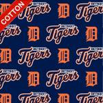 Detroit Tigers Allovers MLB Cotton Fabric